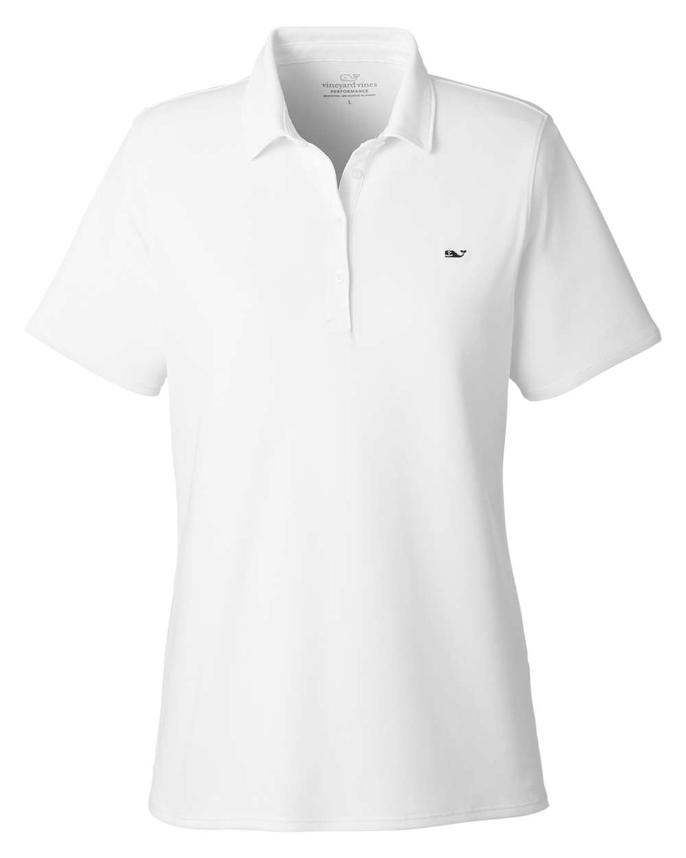 Front View of White Cap Women's Edgartown Pique Polo - G001189