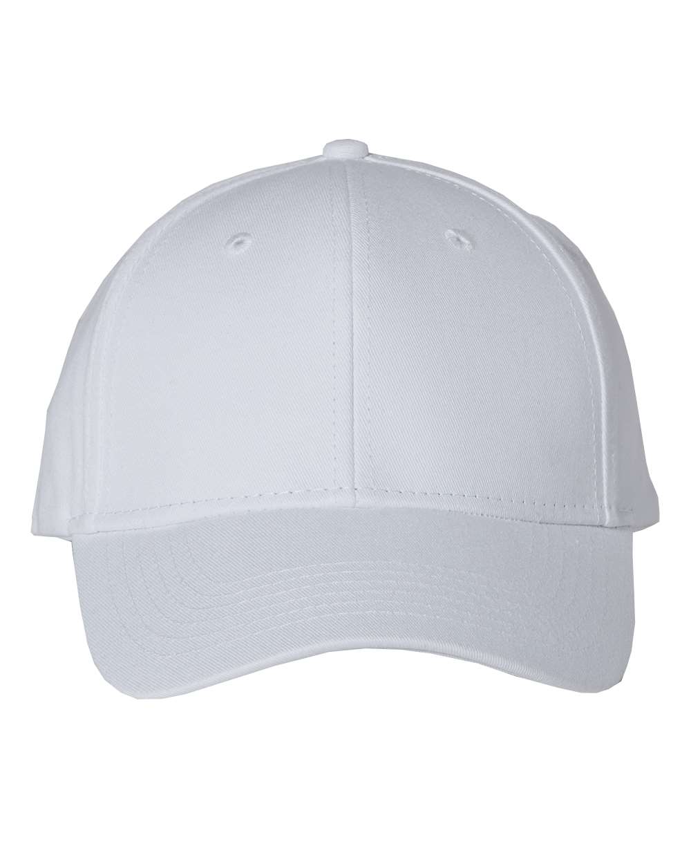 Front View of White Chino Cap - VC600