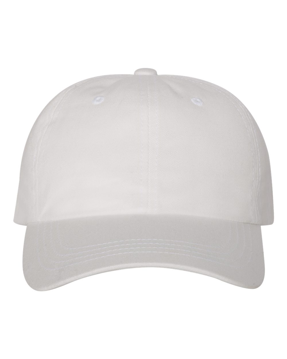 Front View of White Classic Dad Hat - 6245CM