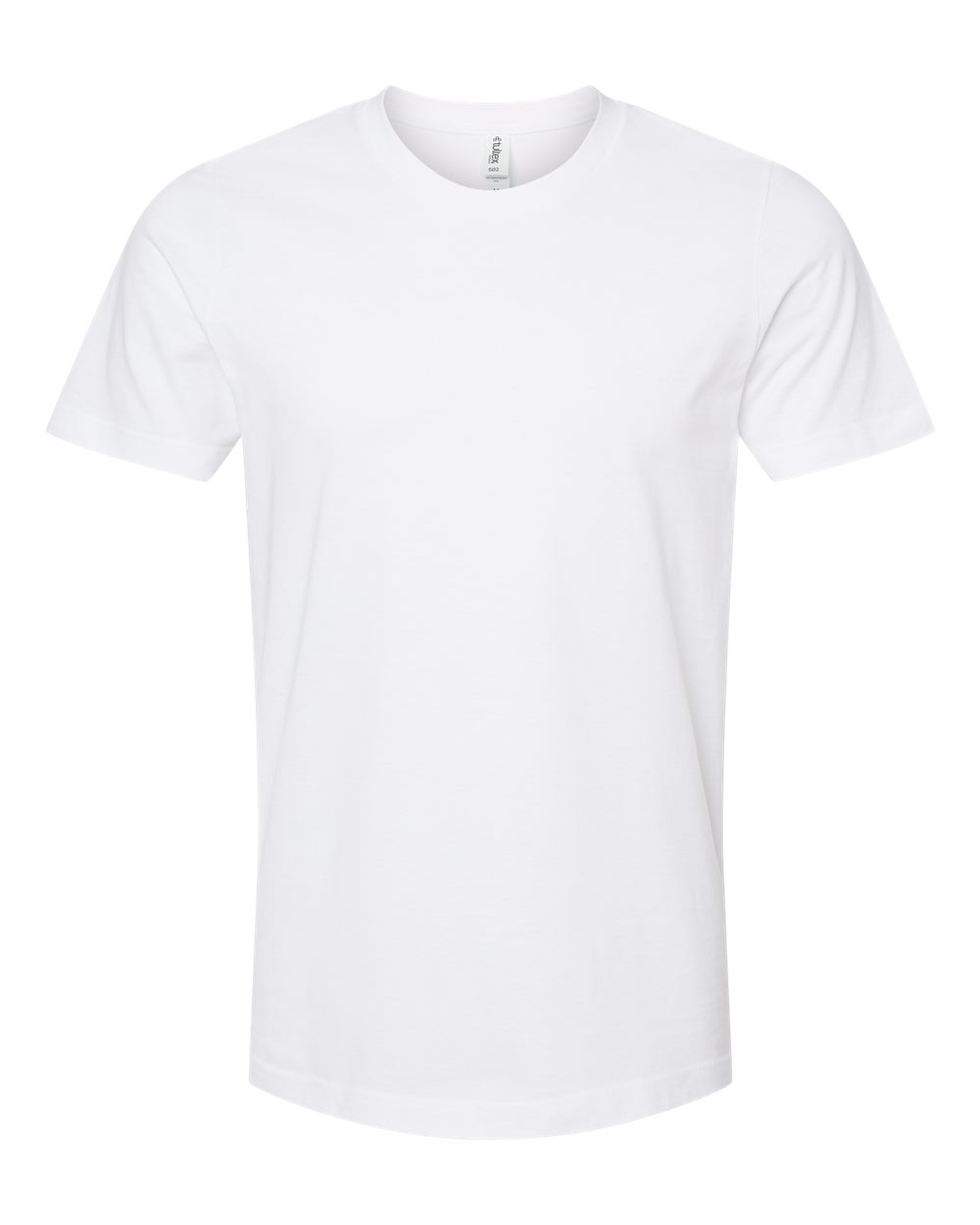 Front View of White Combed Cotton T-Shirt - 602