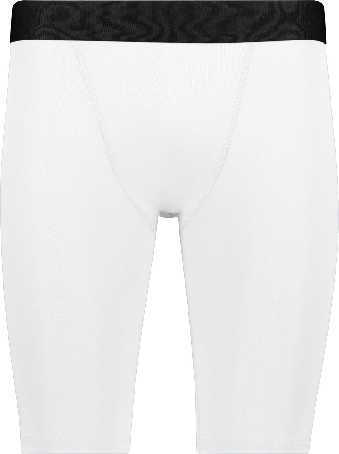 Front View of WHITE COMPRESSION SHORT