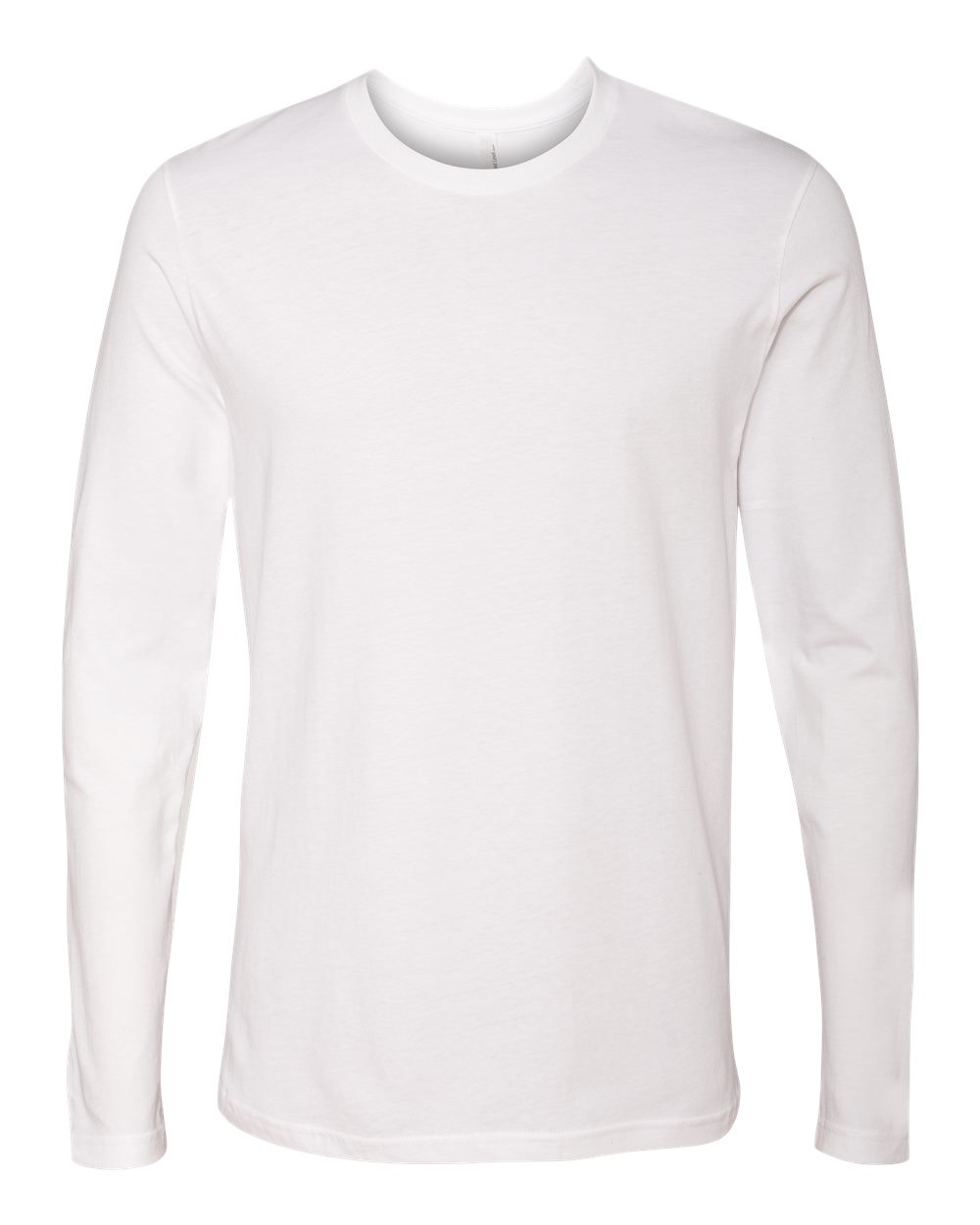 White Cotton Long Sleeve T-Shirt - 3601