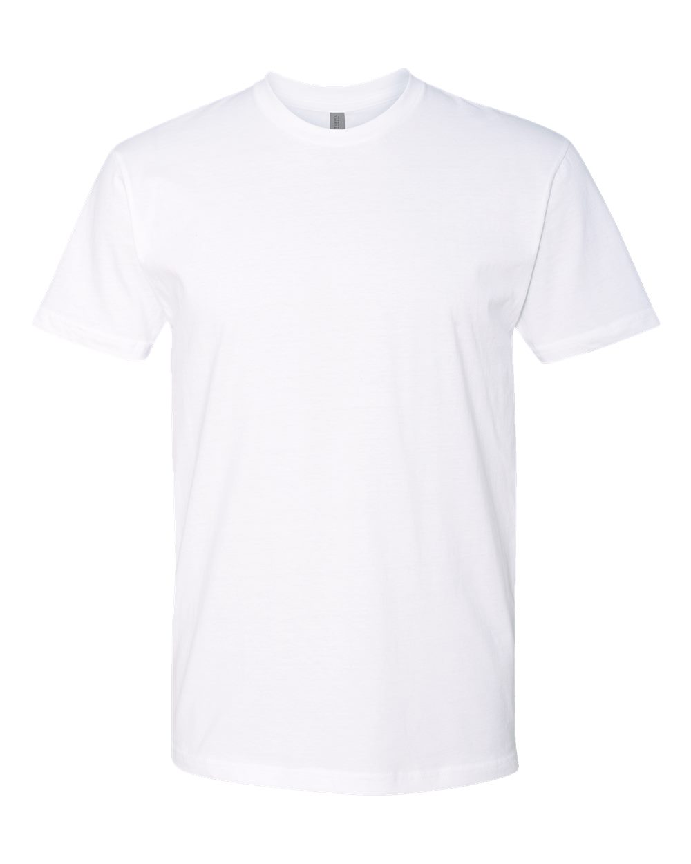 Front View of White Cotton T-Shirt - 3600