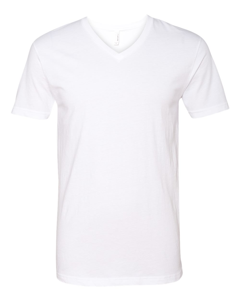 White CVC V-Neck T-Shirt - 6240