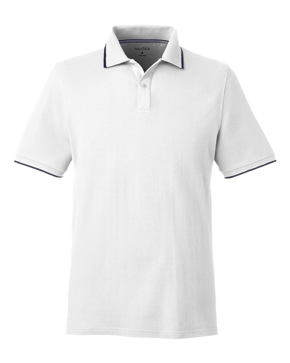 Front View of White Deck Polo - N17165