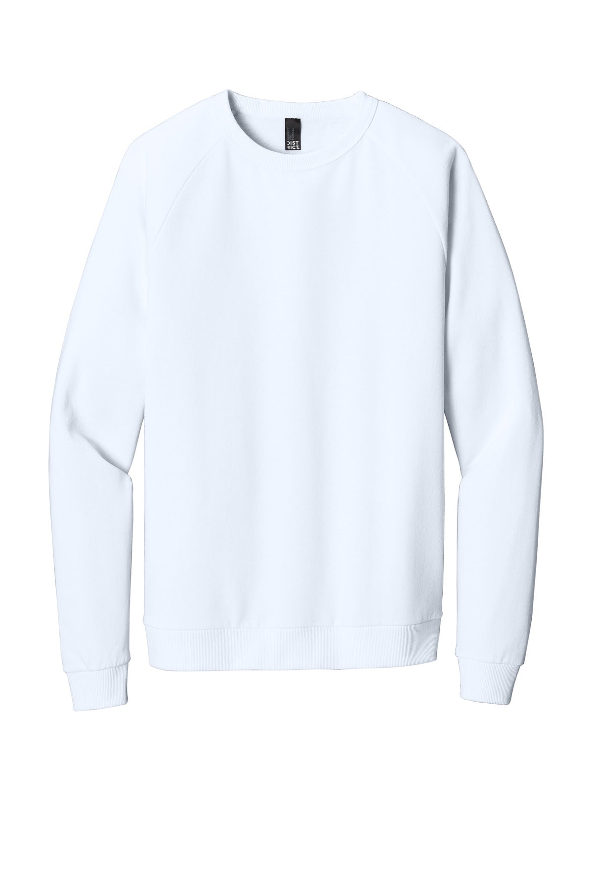 Front View of White District Perfect Tri Fleece Crewneck Sweatshirt DT1304