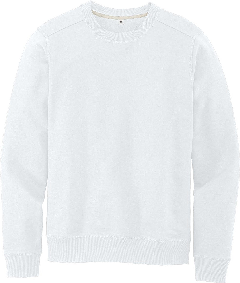 Front View of White District Re-Fleece Crew DT8104