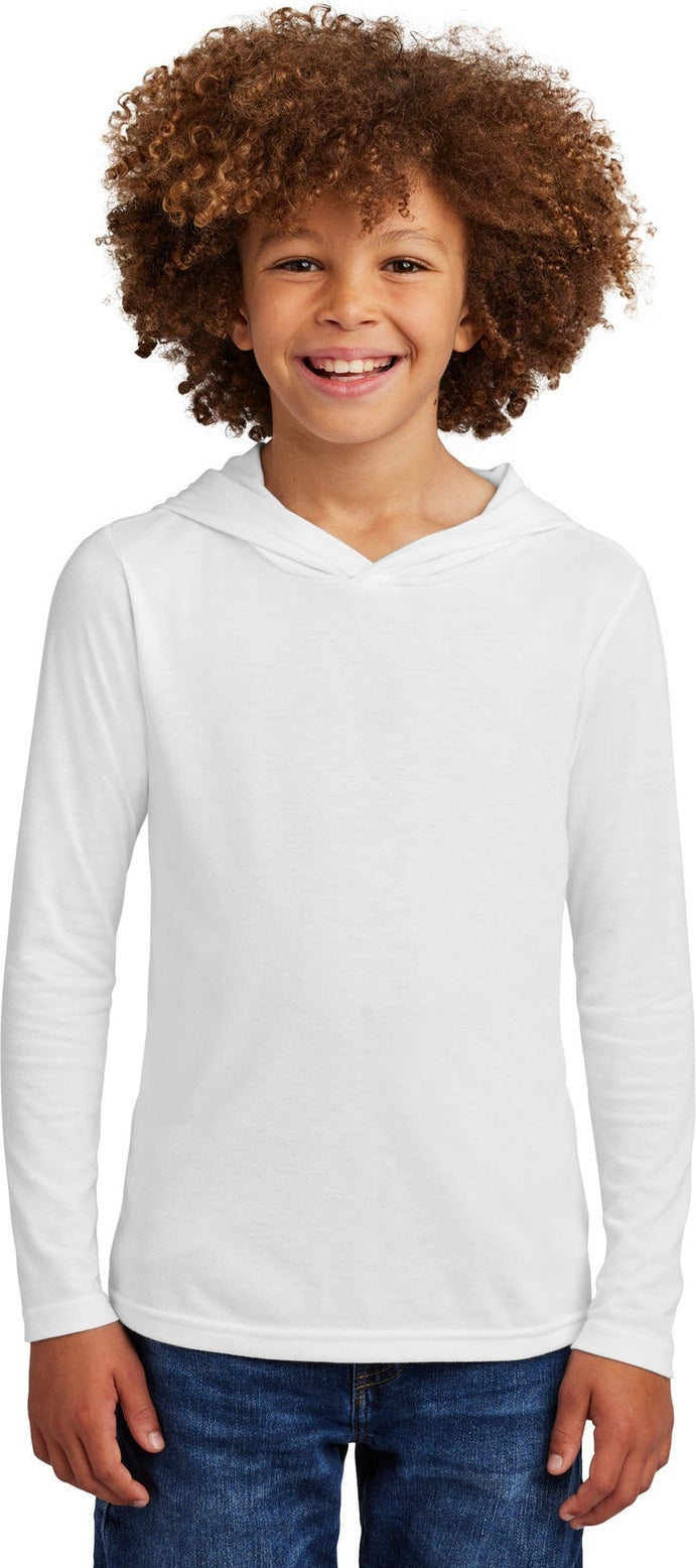Front View of White District Youth Perfect Tri Long Sleeve Hoodie DT139Y