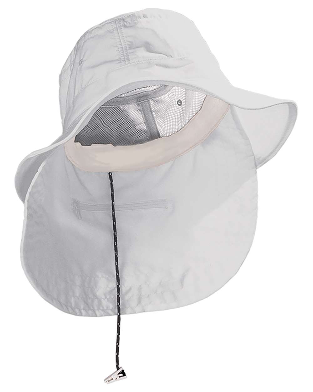 Front View of White Extreme Vacationer Bucket Hat - UBM101