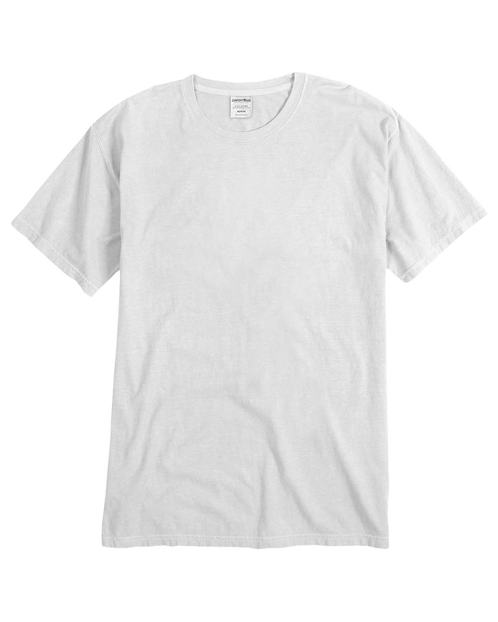 Front View of White Garment-Dyed Tearaway T-Shirt - CW100