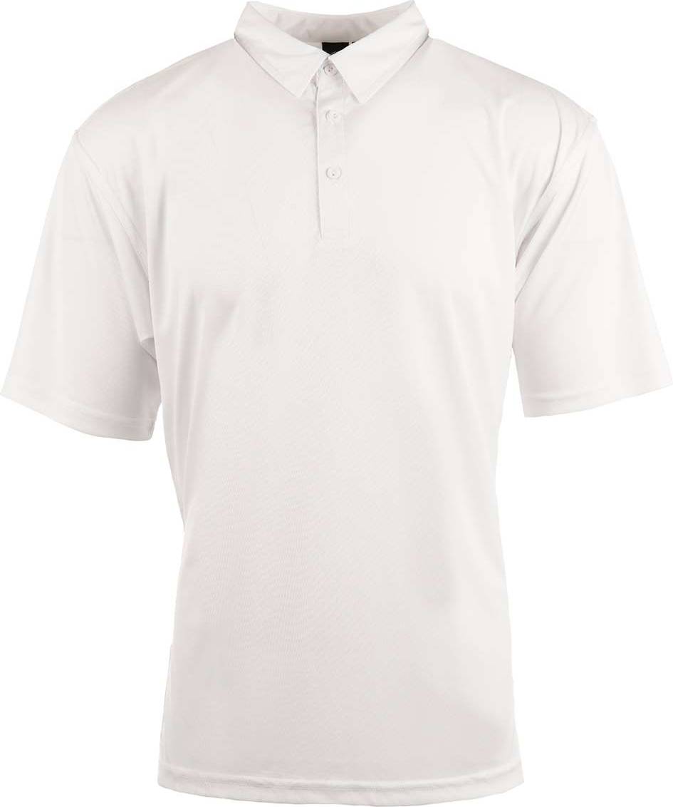 Front View of White Golf Polo - 0101