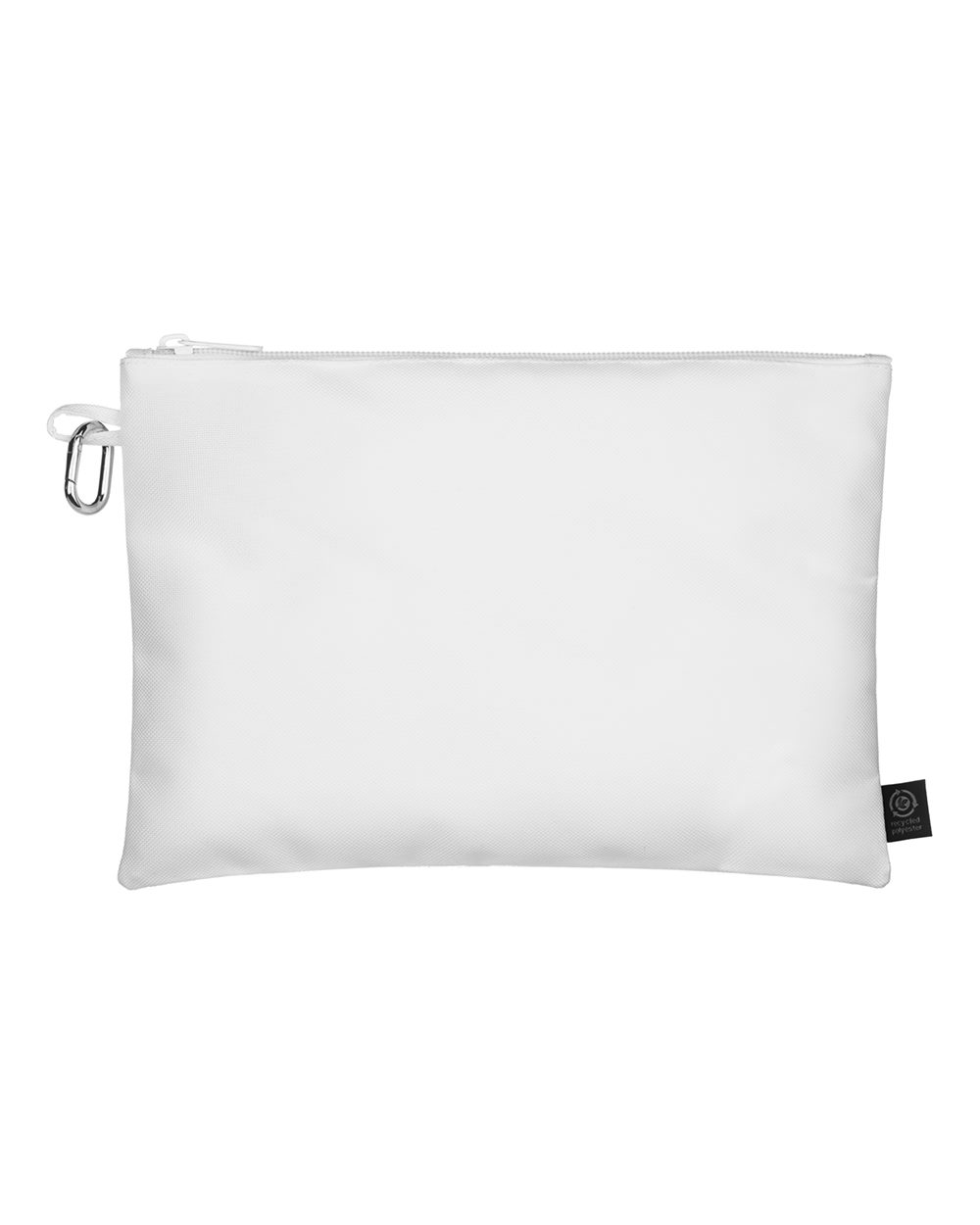 Front View of White Grove Go-Go Pouch With Carabiner - EC8709