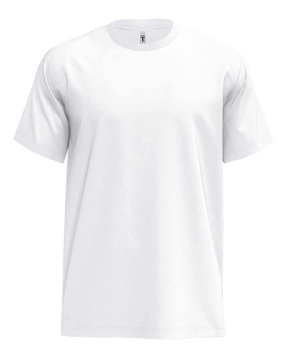Front View of White Ideal Jersey T-Shirt - 1810