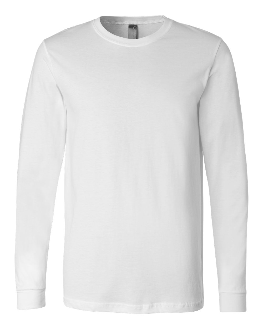 White Jersey Long Sleeve Tee - 3501