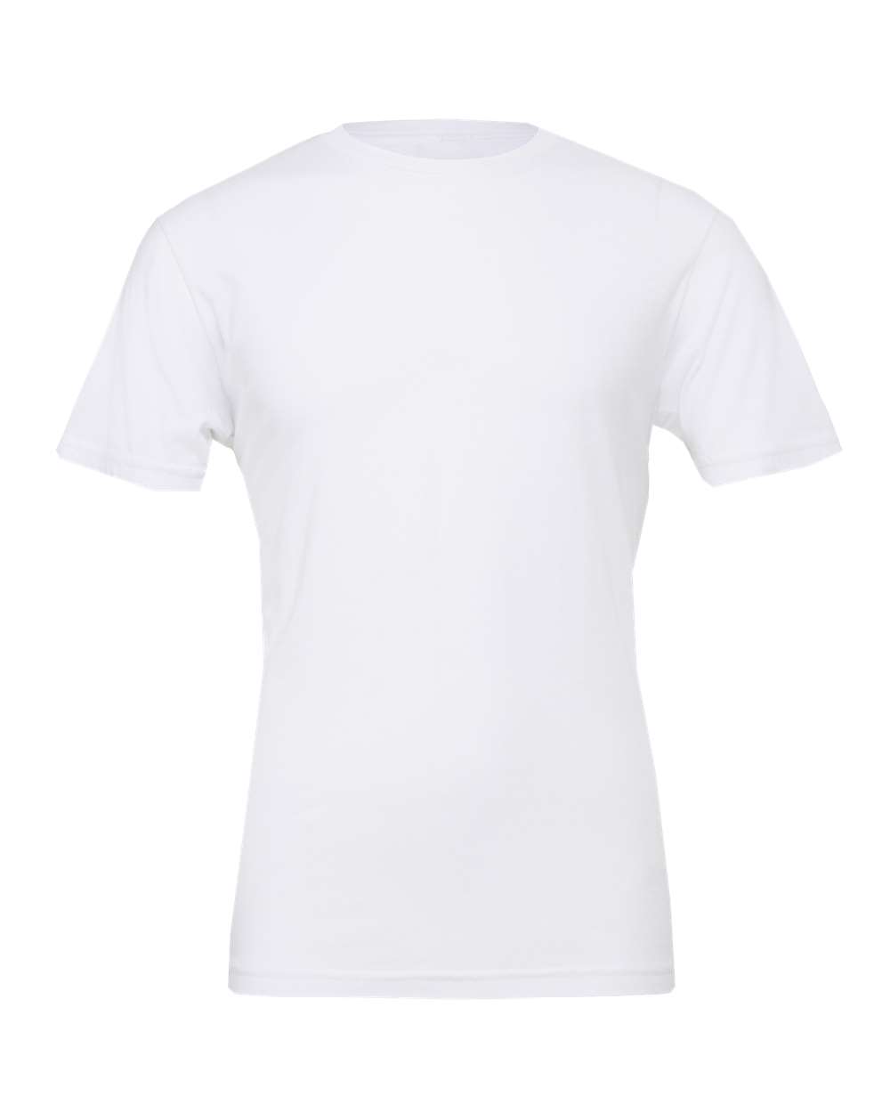 Front View of White Jersey Tee - 3001