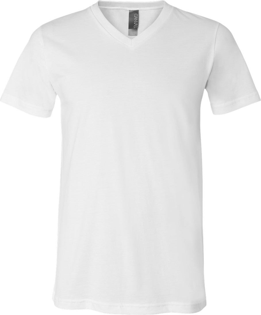 White Jersey V-Neck Tee - 3005