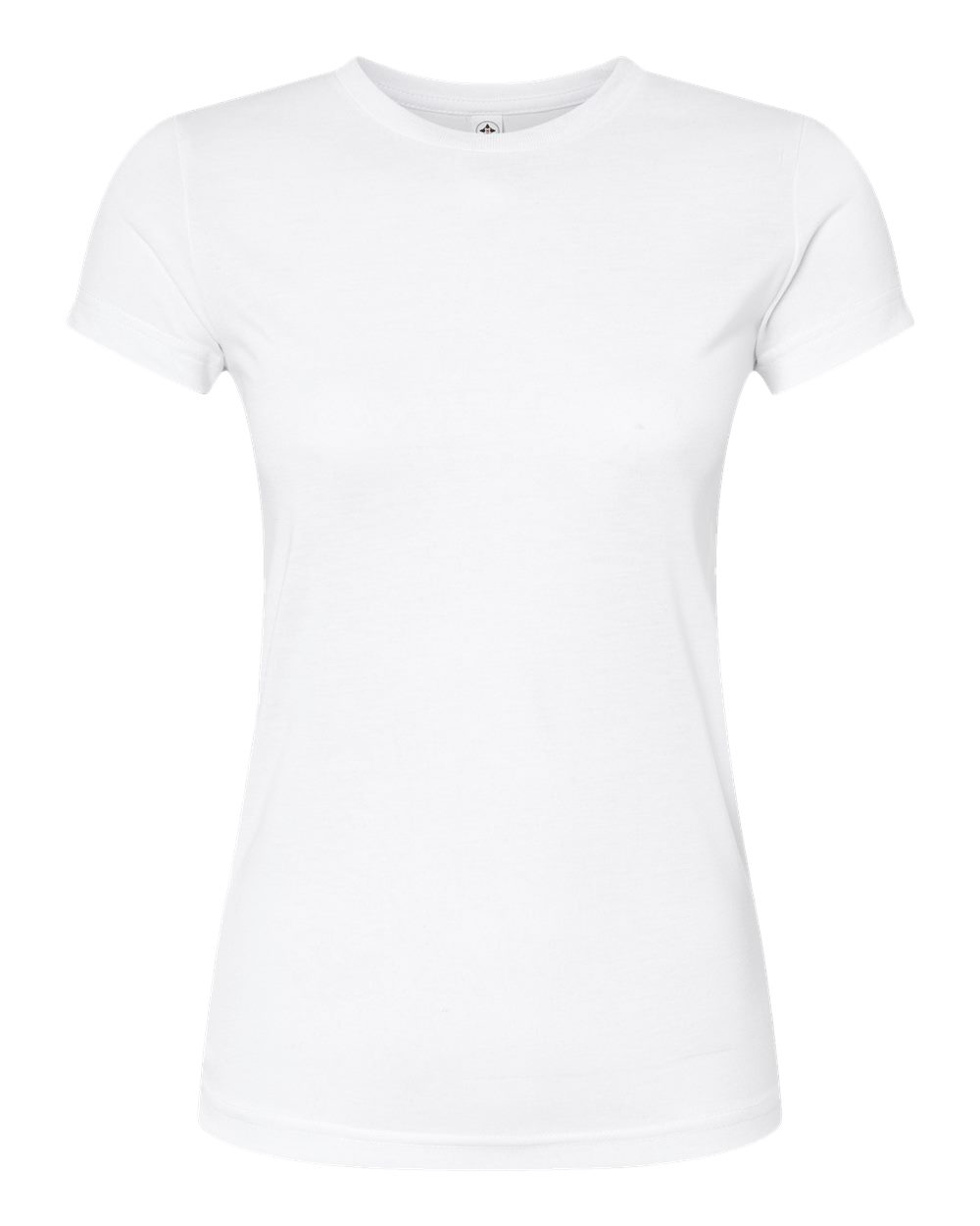 White Junior Fit Polyester Sublimation Tee - 1610