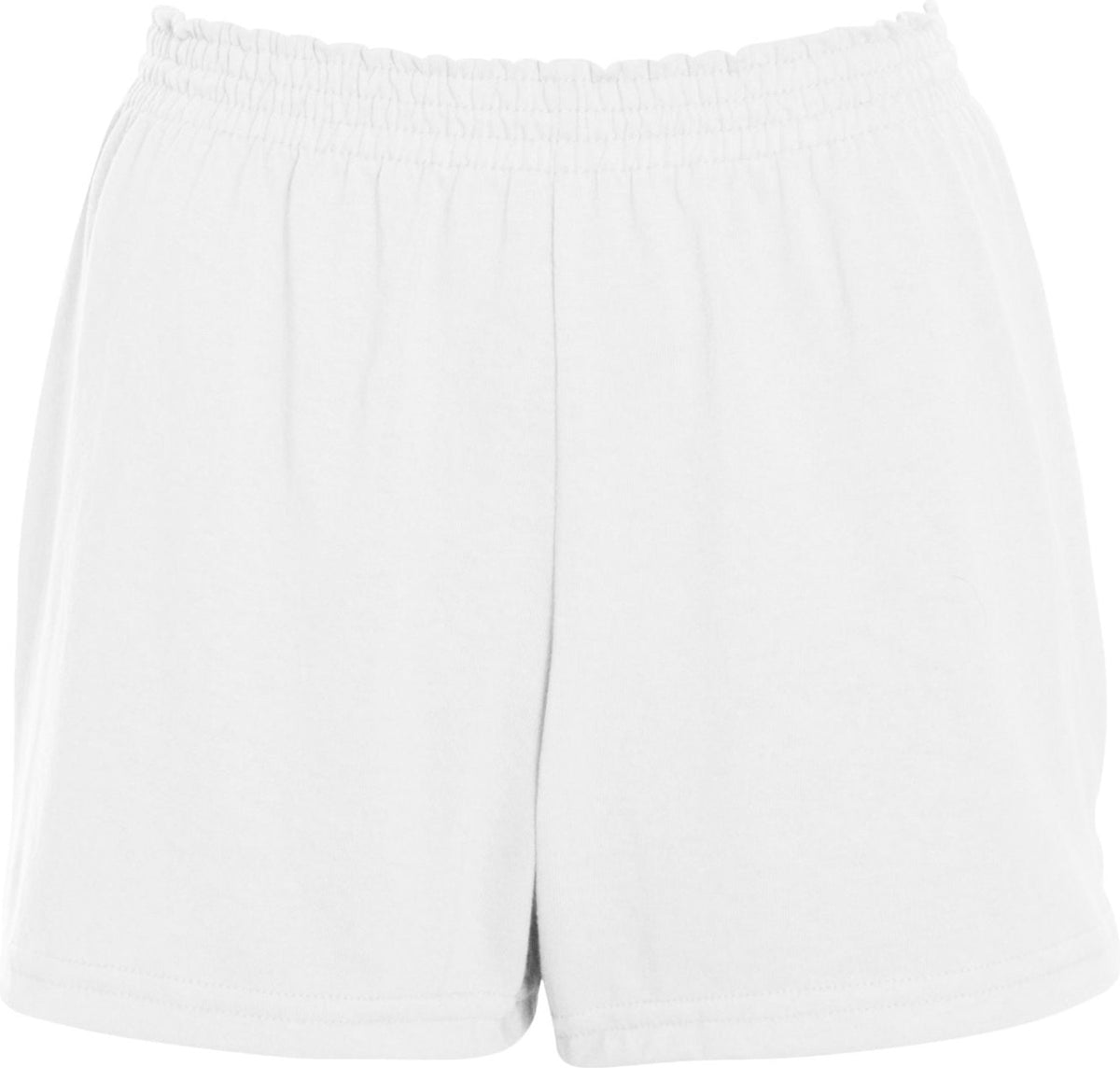 Front View of WHITE LDS JR FT TF JERSEY SHORT