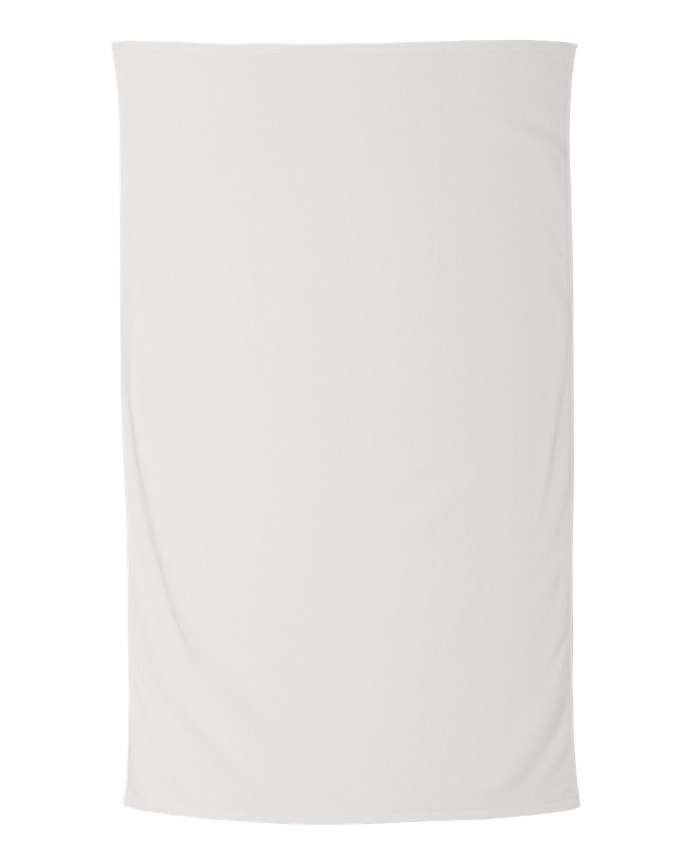 Front View of White Legacy Velour Beach Towel - C3560