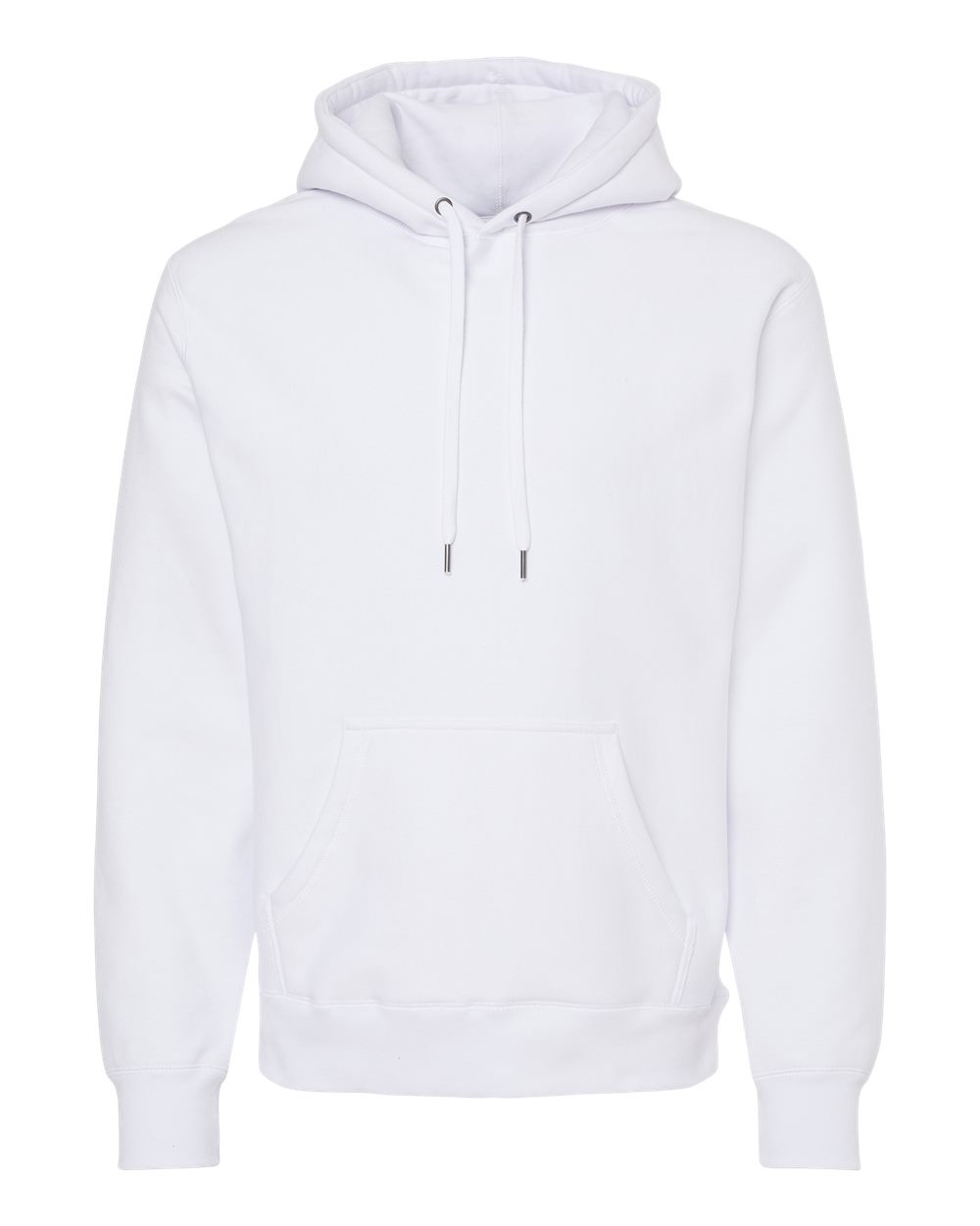 Front View of White Legend - Premium Heavyweight Cross-Grain Hooded Sweatshirt - IND5000P