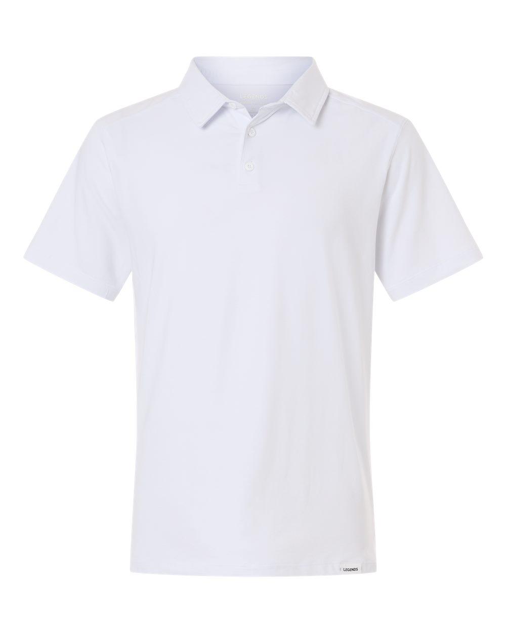 Front View of White Men's Aviation Polo - SSM00T024 plain
