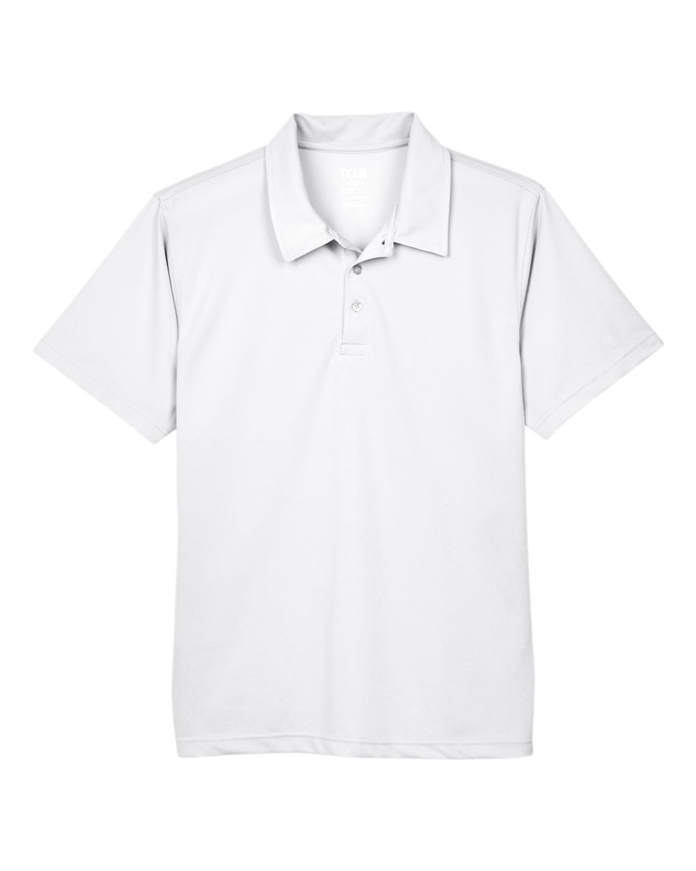 Front View of White Men's Command Snag Protection Polo - TT21