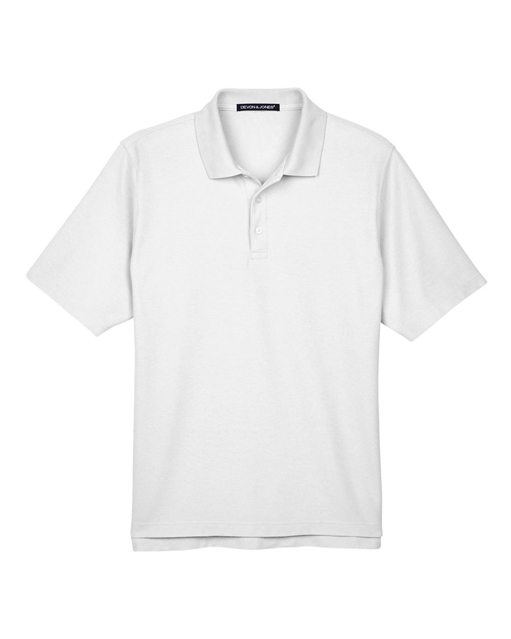 Front View of White Men's DRYTEC20™ Performance Polo - DG150