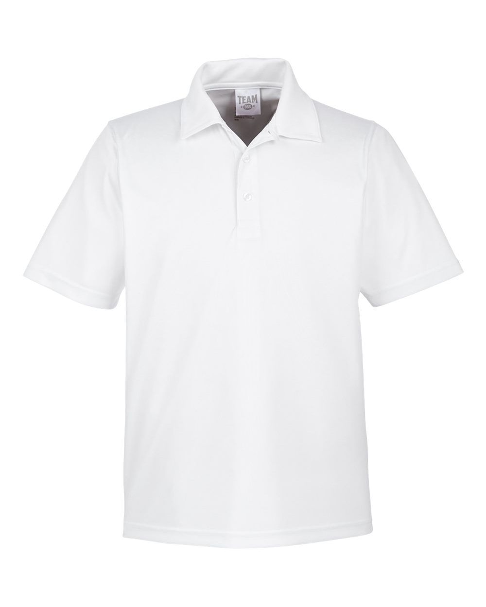 Front View of White Men's Zone Performance Polo - TT51