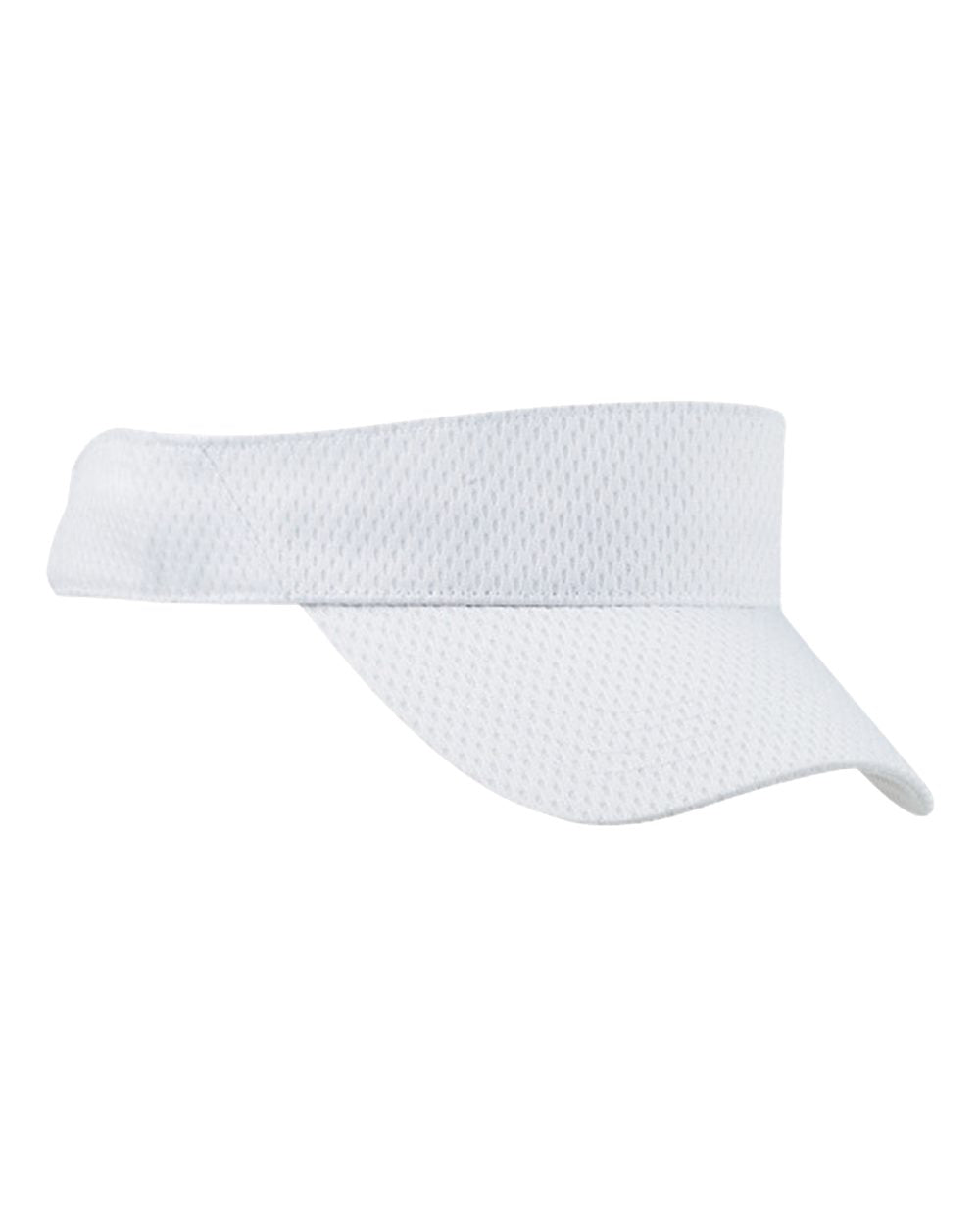 Front View of White Mesh Visor - BX022