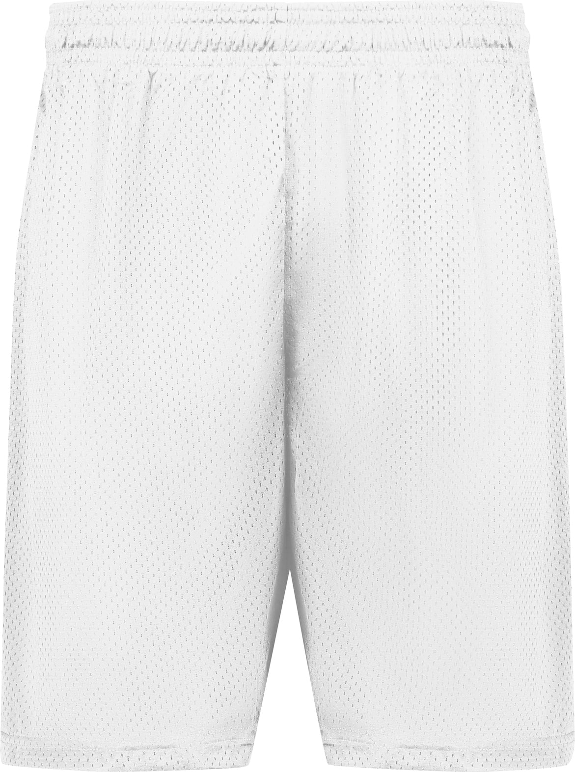 Front View of WHITE MESH/TRICOT SHORT