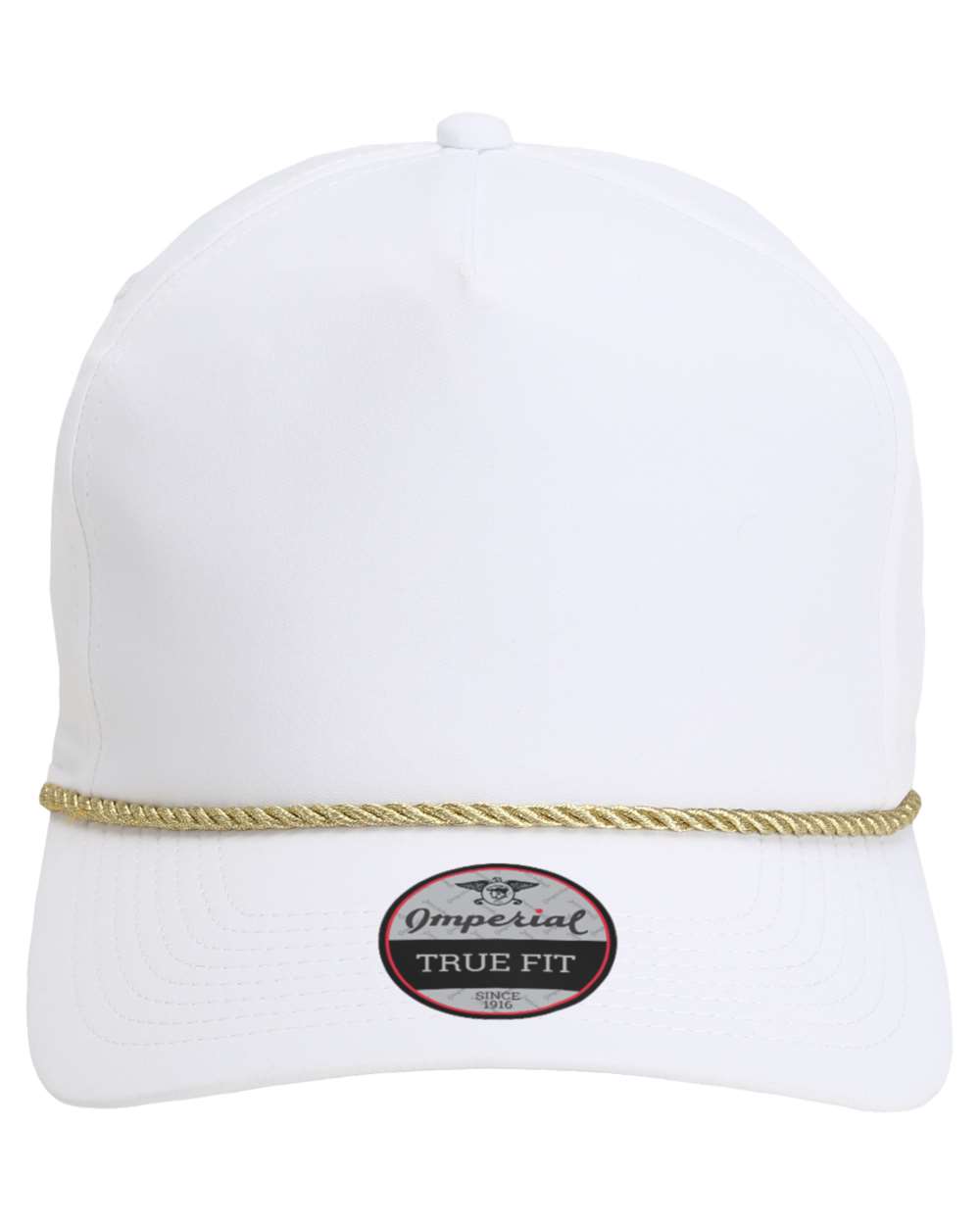 Front View of White/ Metallic Gold The Wrightson Cap - 5054