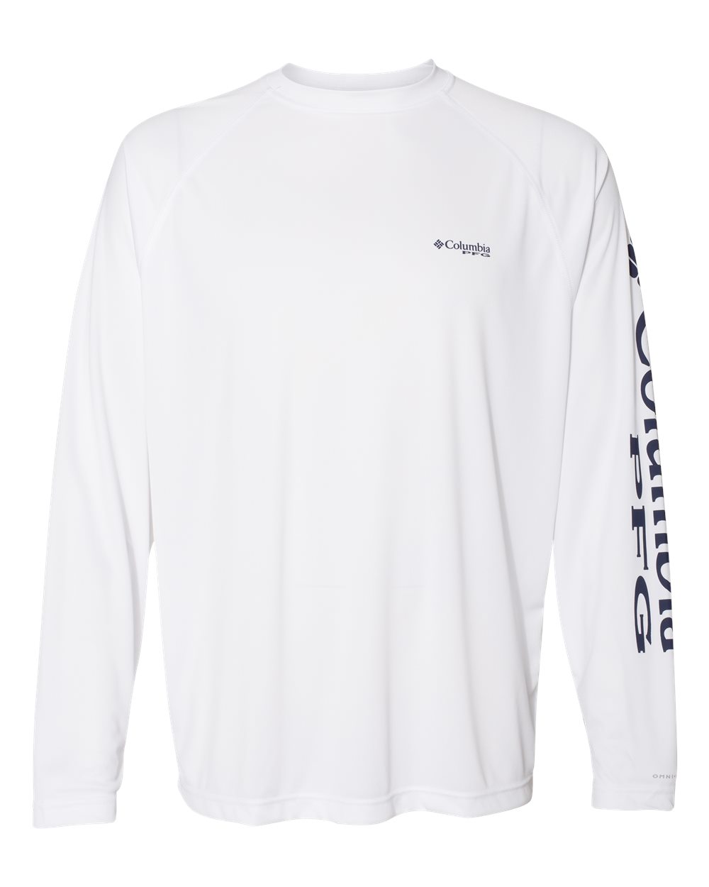 Front View of White/ Nightshade PFG Terminal Tackle™ Long Sleeve T-Shirt - 138826