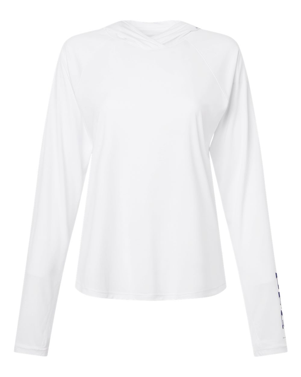 Front View of White/ Nightshade Women&#39;s PFG Tidal Tee™ Hooded Long Sleeve - 216061
