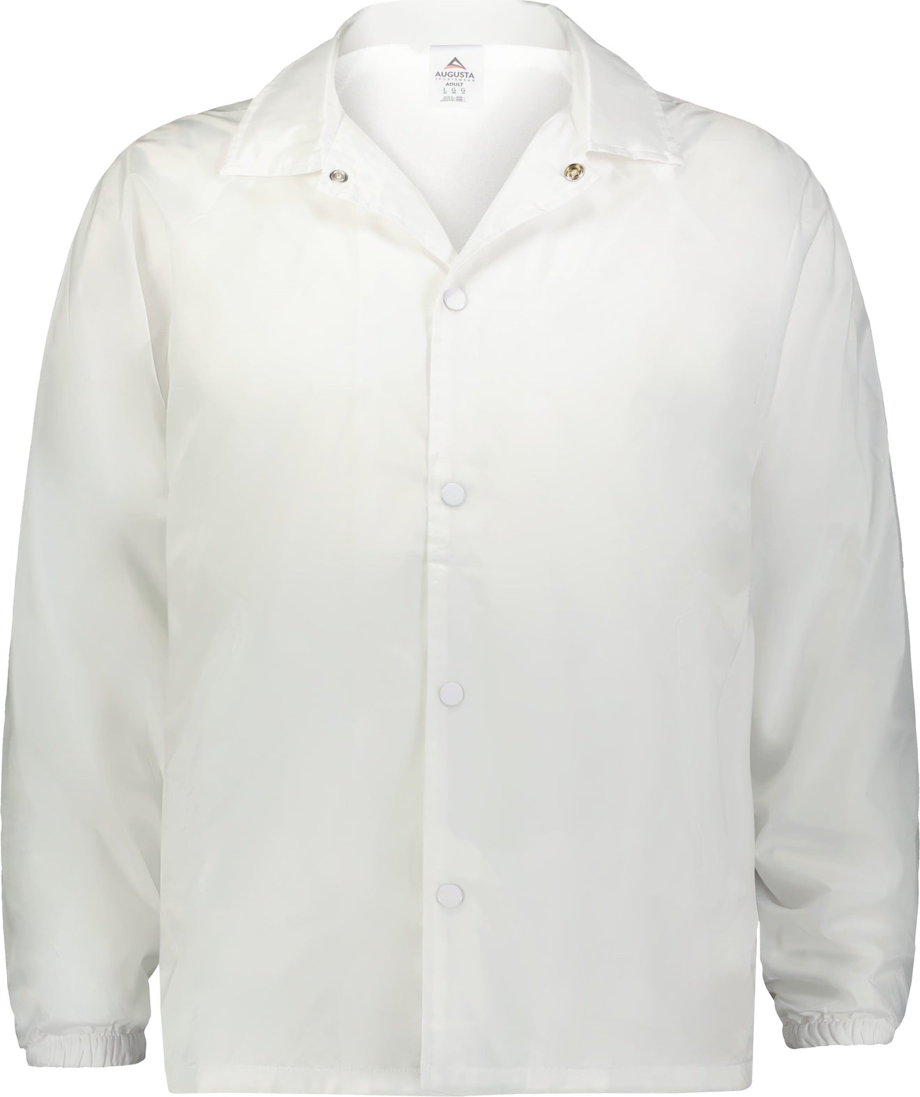 WHITE NYLON COACH S JACKET/LINED