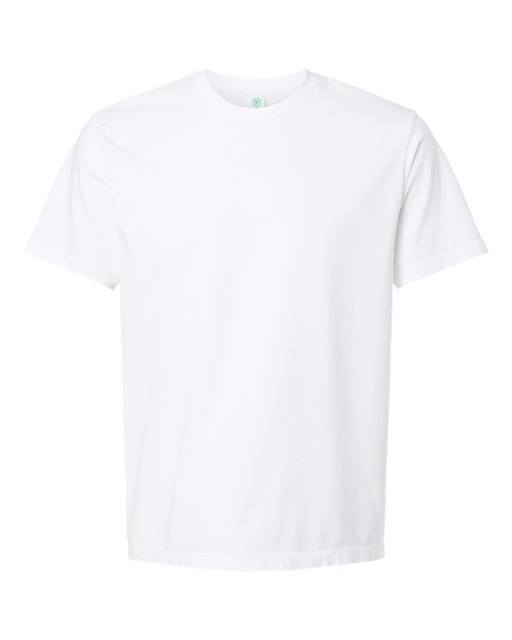 Front View of White Organic T-Shirt - 400