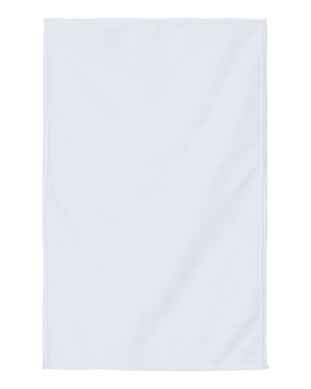 Front View of White Patented Sublimation Golf Towel - PSB1625VH