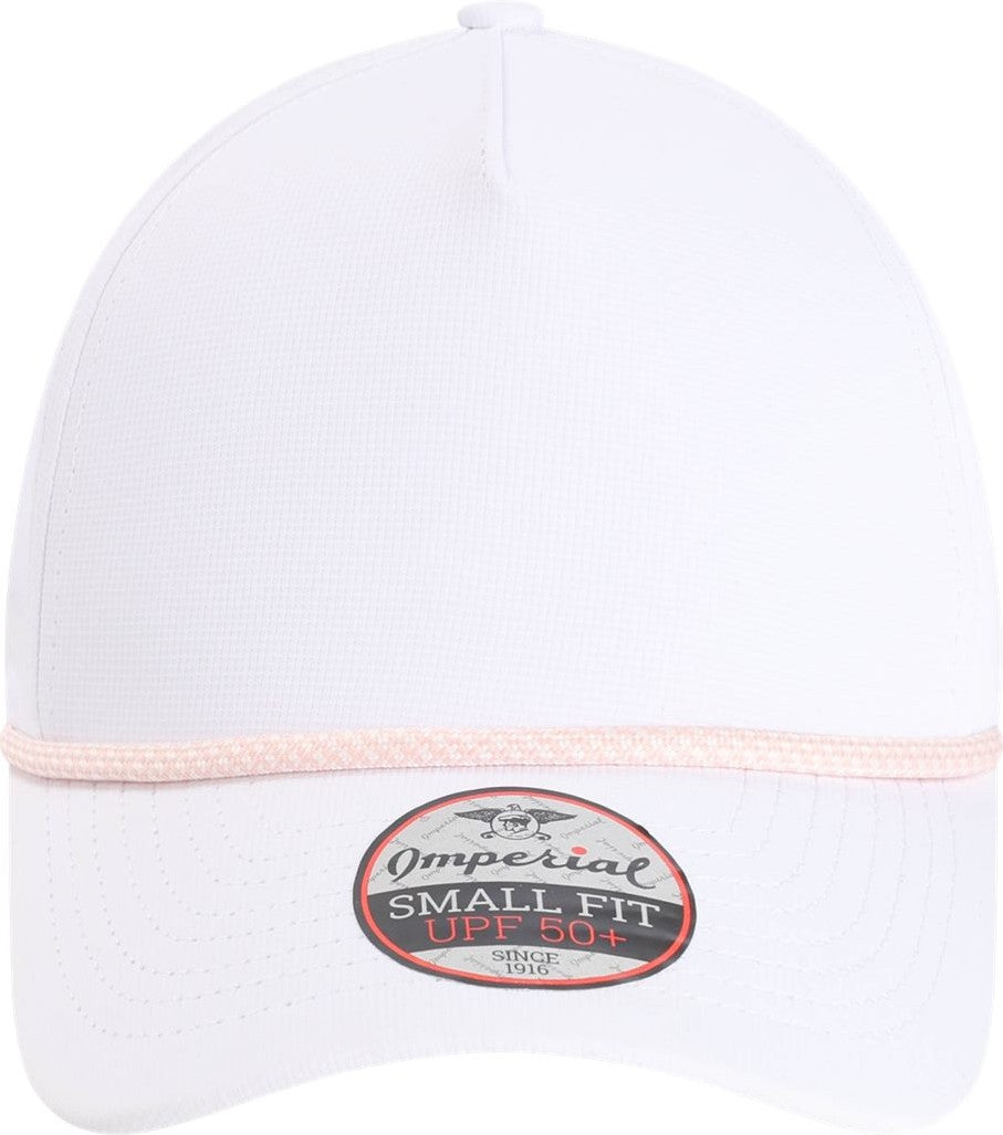 Front View of White/ Peach The Corral Women's Cap - L5059