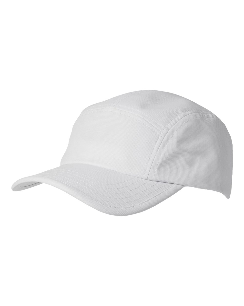 Front View of White Pearl Performance Cap - BA603 plain