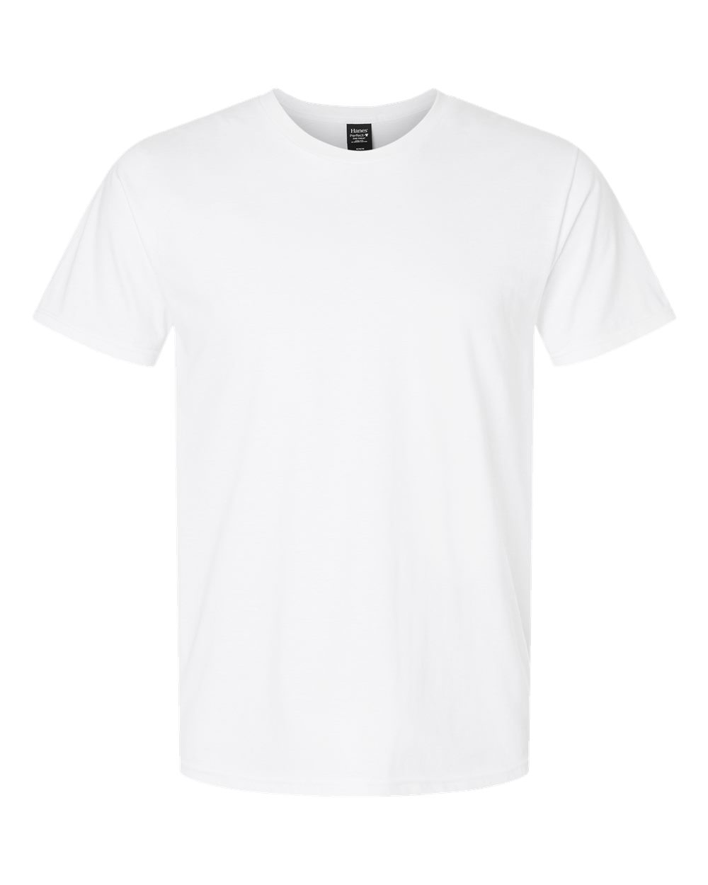 Front View of White Perfect-T DTG T-Shirt - 498PT