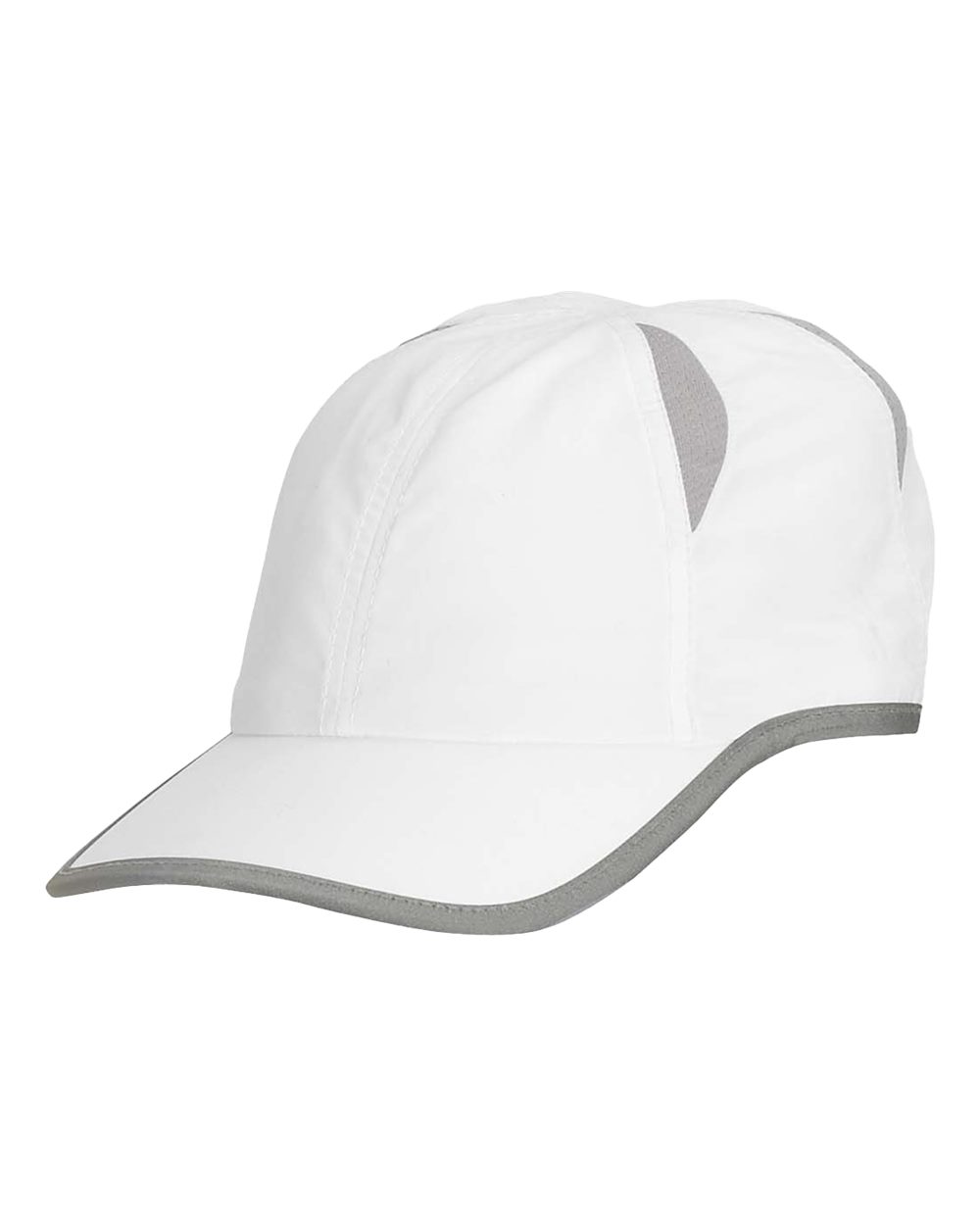 Front View of White Performance Cap - BA514