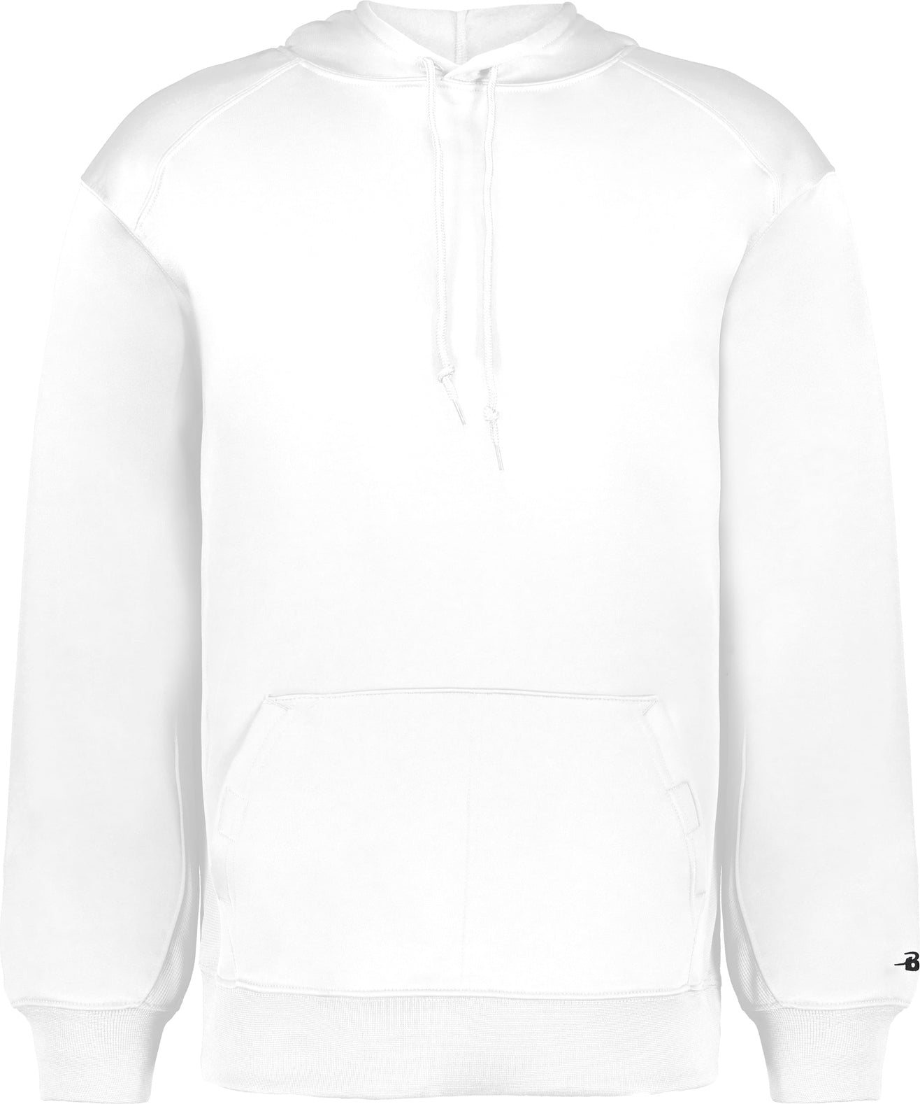 WHITE PERFORMANCE FLEECE HOODIE