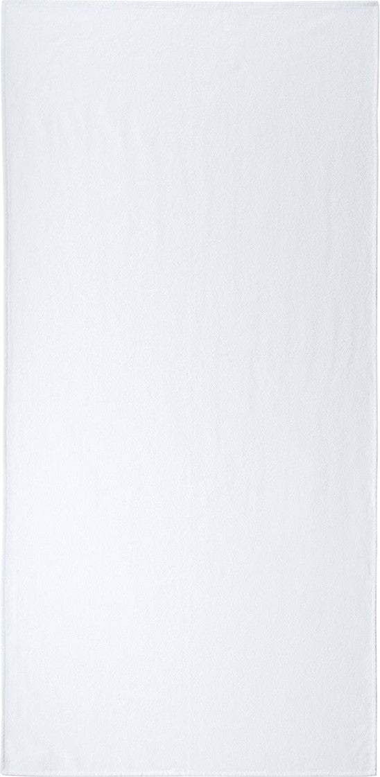 Front View of White Port Authority Sublimation Beach Towel PT49