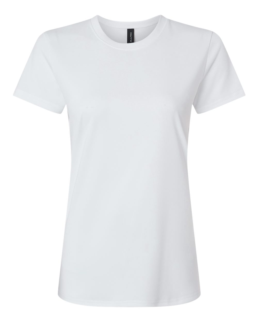 Front View of White Pro-Lock Women's Performance T-Shirt - 48000L