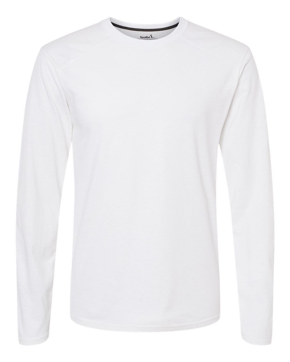 Front View of White RecycledSoft™ Long Sleeve T-Shirt - 2016