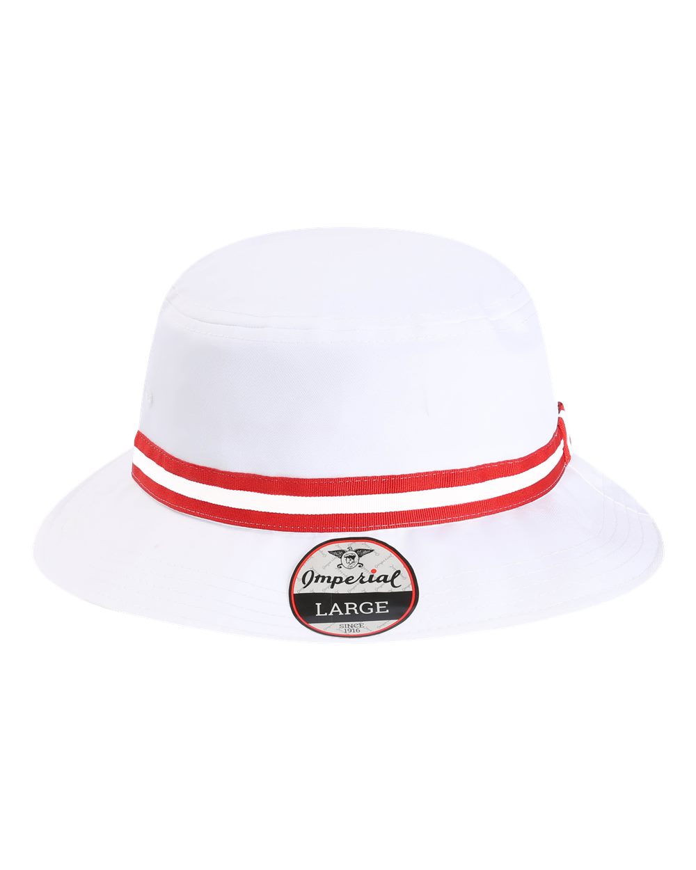 Front View of White/ Red The Oxford Performance Bucket - 1371P