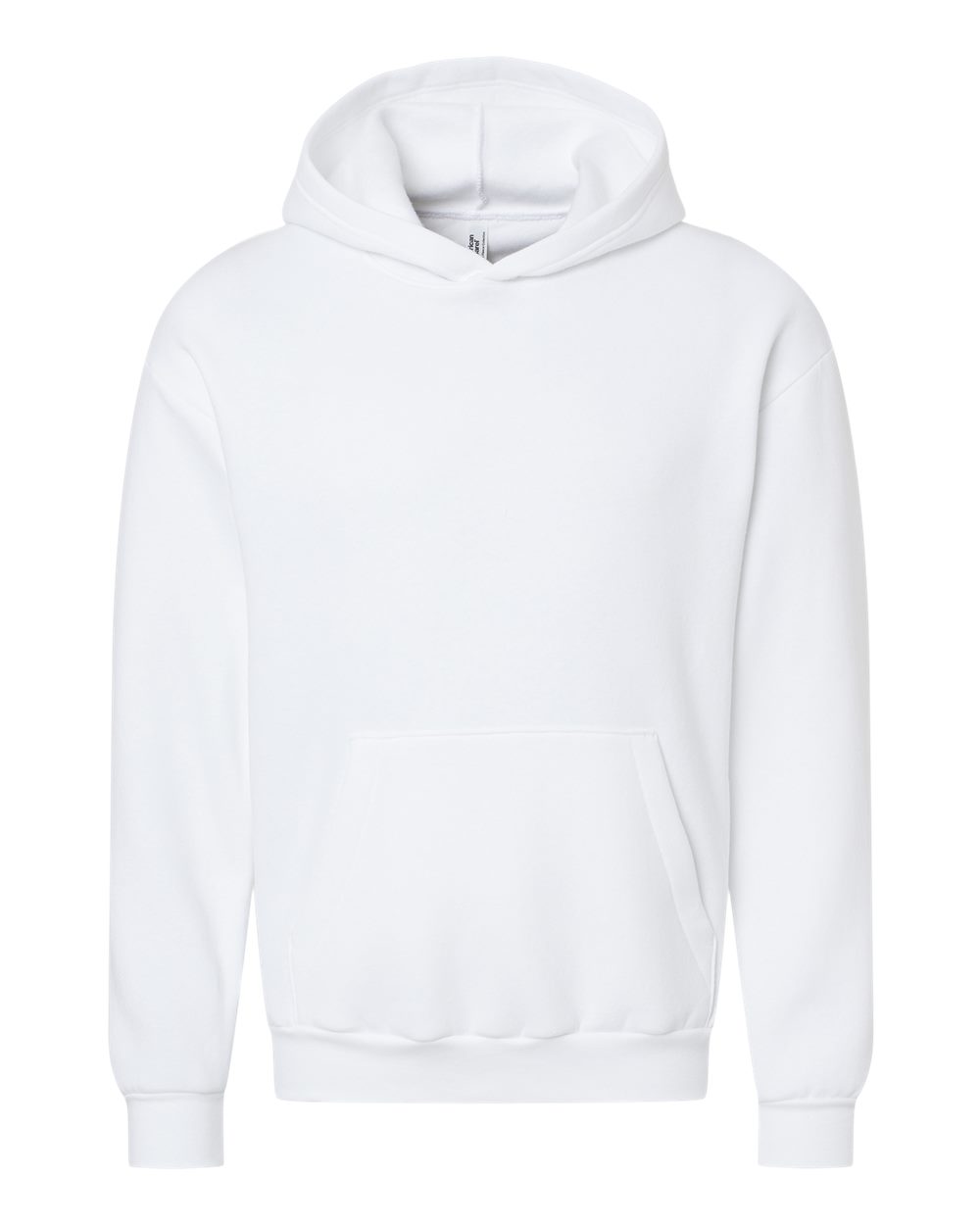 Front View of White ReFlex Fleece Hoodie - RF498