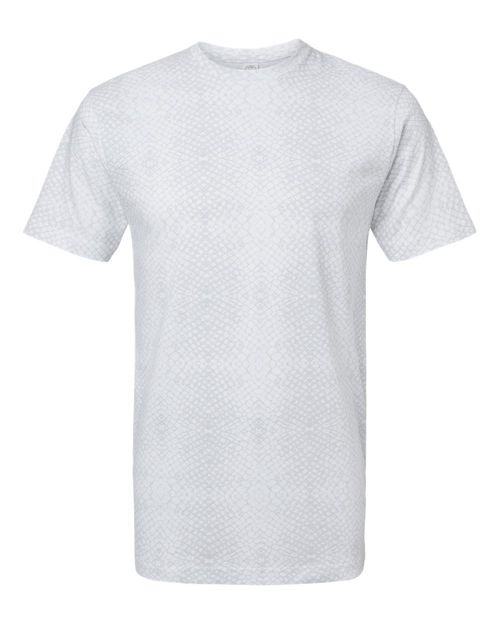 Front View of White Reptile Fine Jersey Tee - 6901
