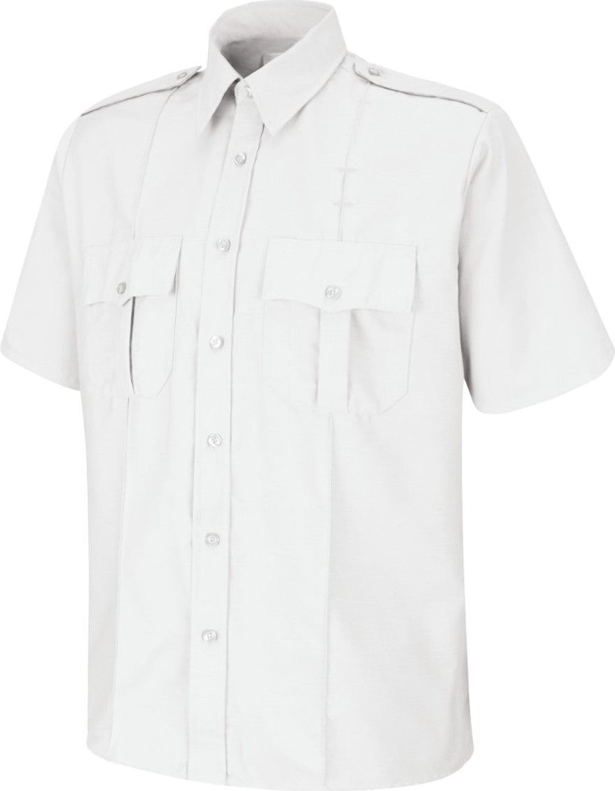 Front View of White Security Shirt - Tall Sizes - SP46T
