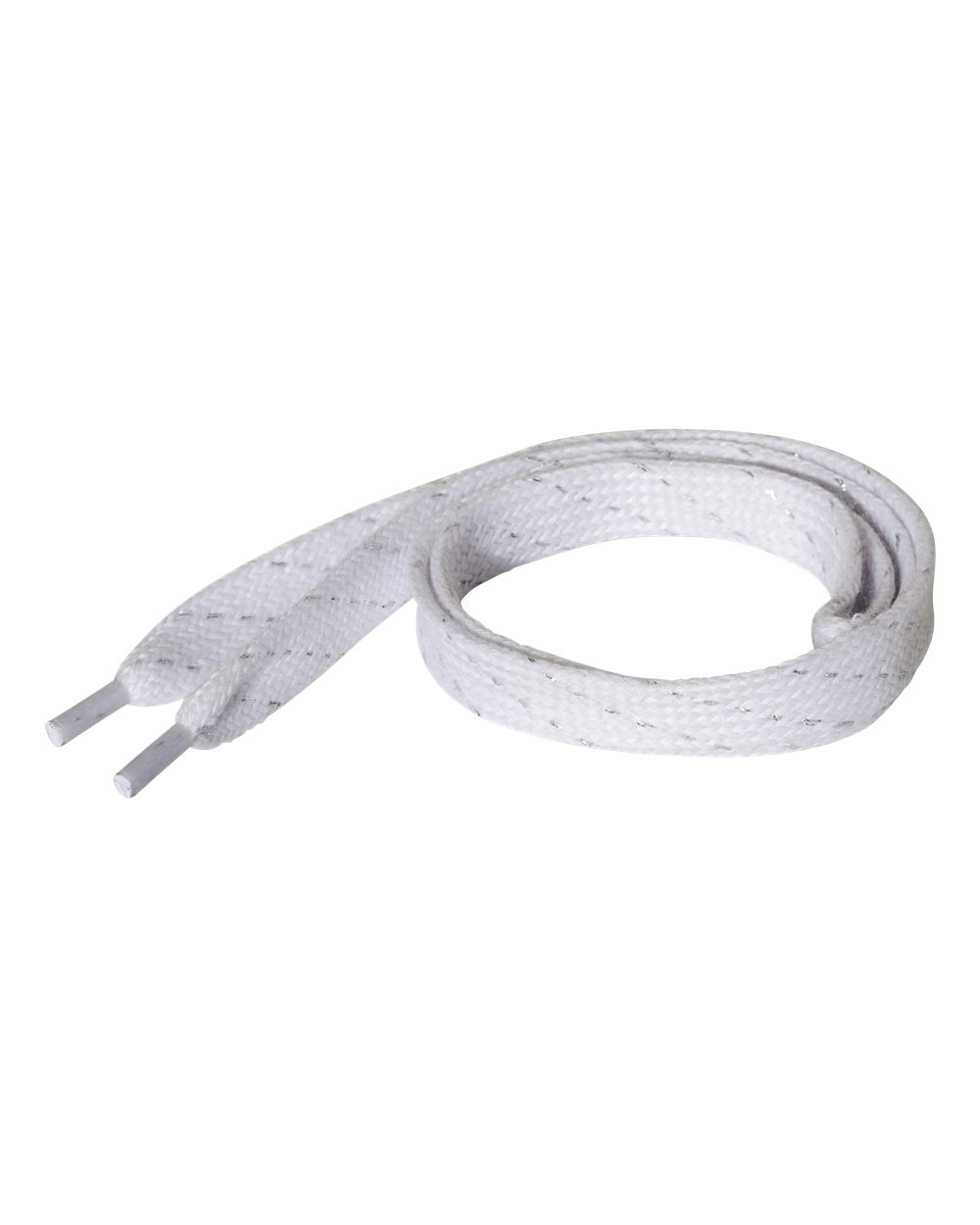 Front View of White Silver Custom-Color Laces - 8831