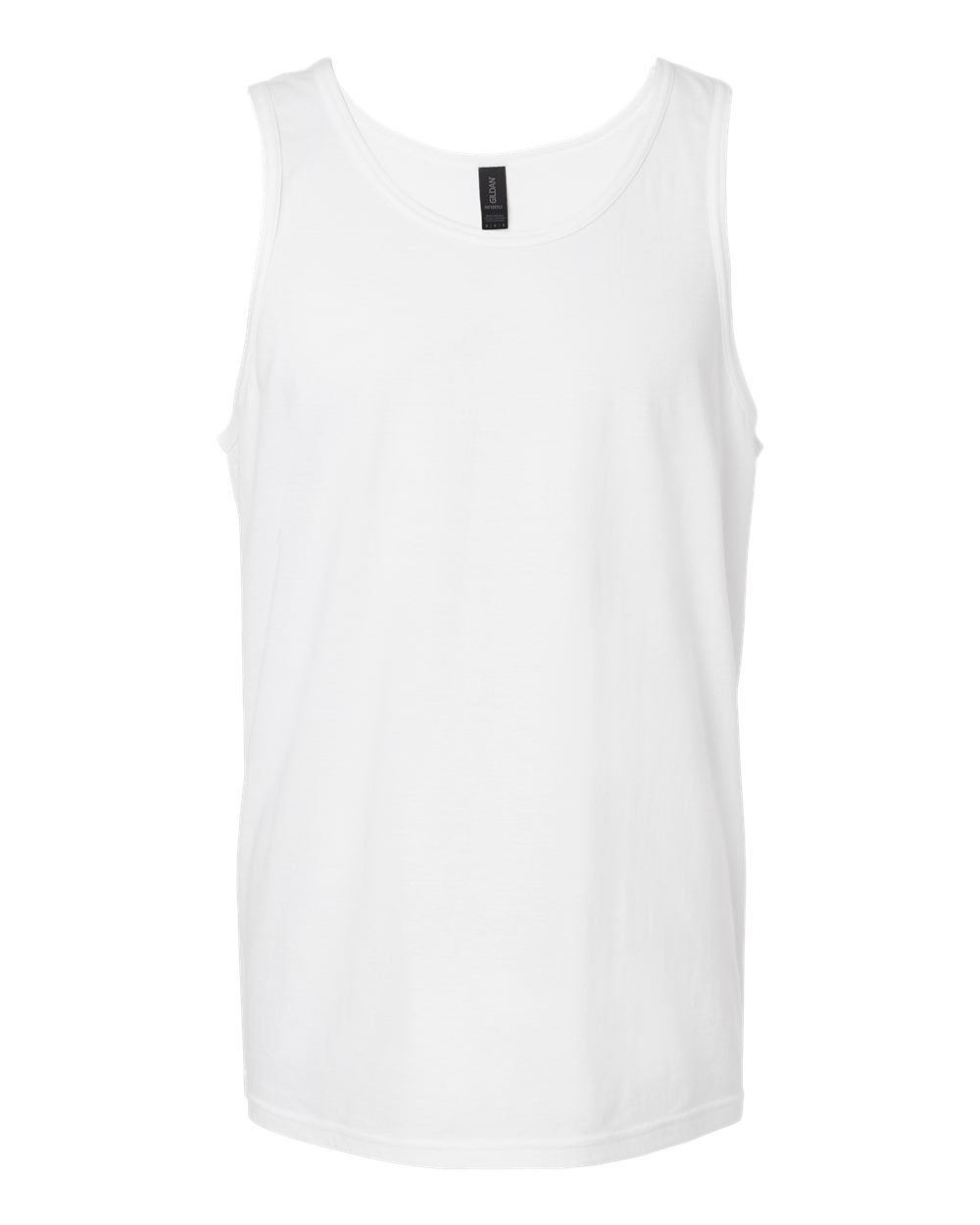 Front View of White Softstyle® Tank Top - 64200